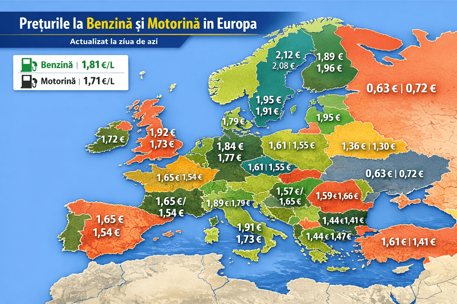 Pret combustibili Europa 2026 Pret Combustibili Europa